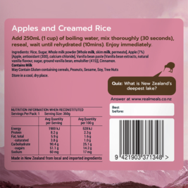 Real Meals Apples and Creamed Rice