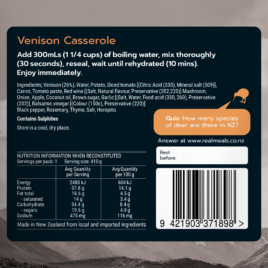 Real Meals Venison Casserole